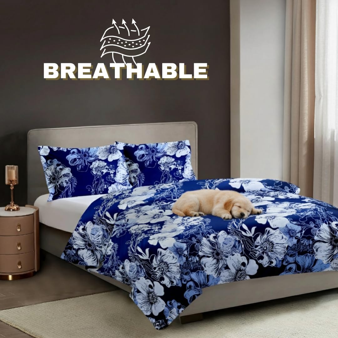 Duvet Cover Set (Blue Floral) - Image 3