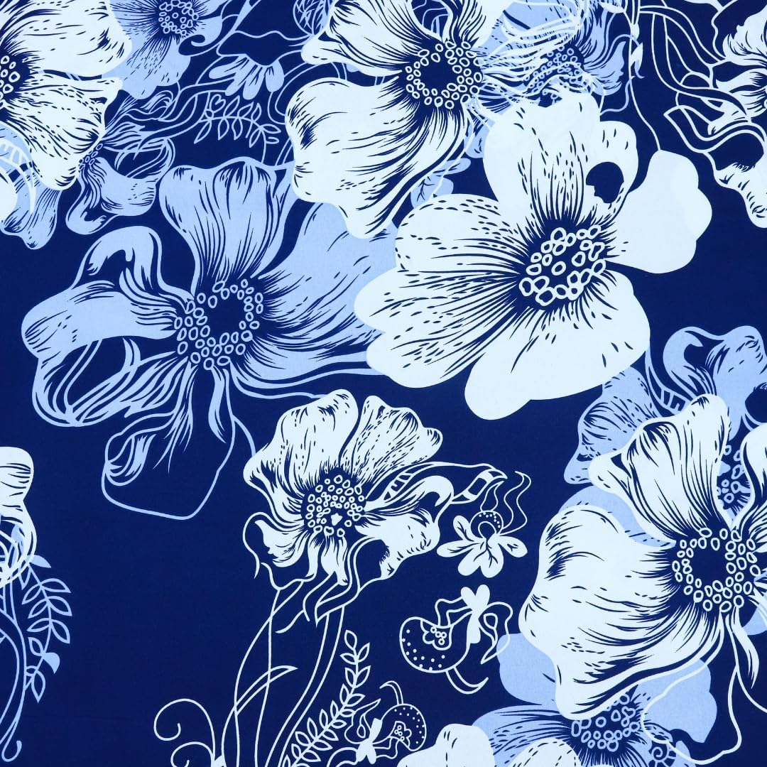 Duvet Cover Set (Blue Floral) - Image 6