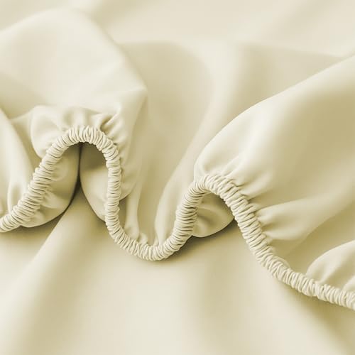Microfibre Fitted Sheet Cream - Image 6