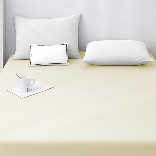 Microfibre Fitted Sheet Cream - Image 5